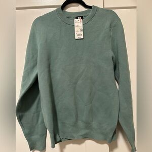Uniqlo Unisex Teal Crewneck Sweater